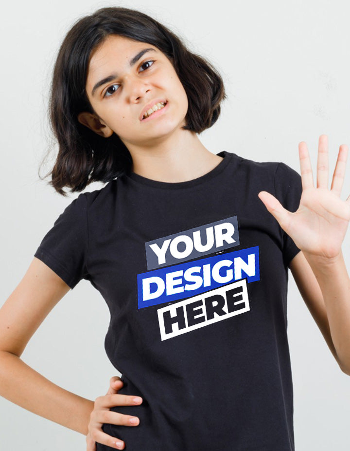 Kids Girls' Round-Neck T-Shirts