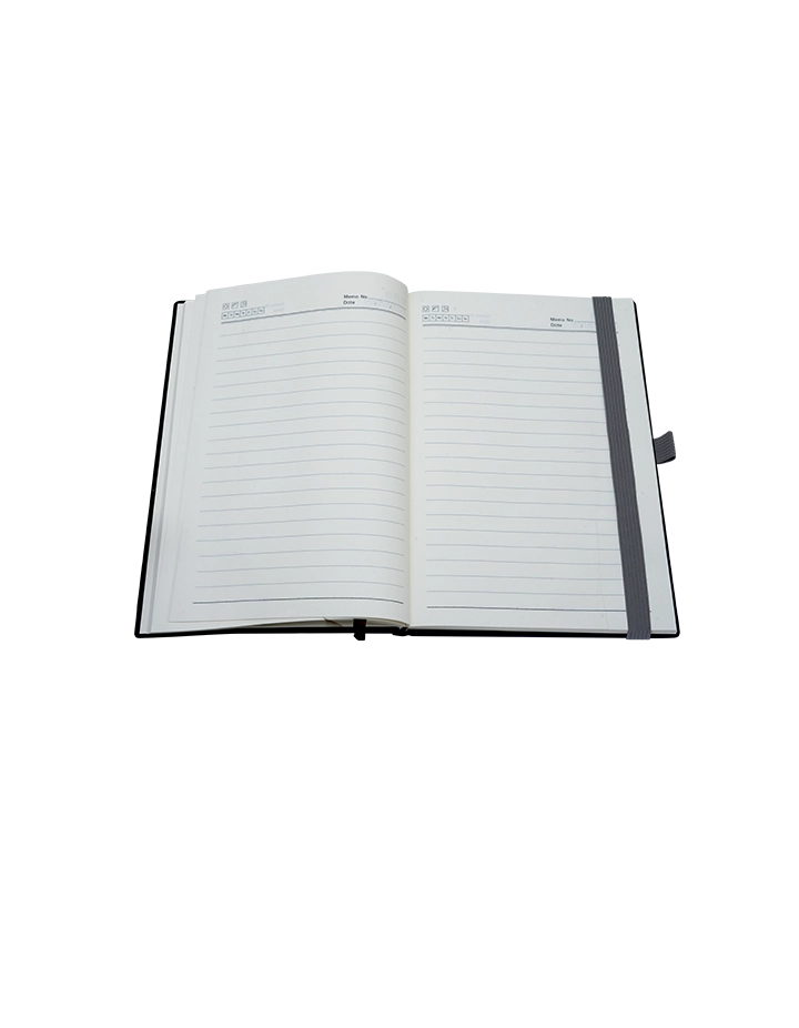 Premium Grey A5 Leather-Bound Promotional Notebook – 100 Sheets | Corporate Gift grey