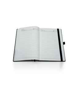Premium Grey A5 Leather-Bound Promotional Notebook – 100 Sheets | Corporate Gift black