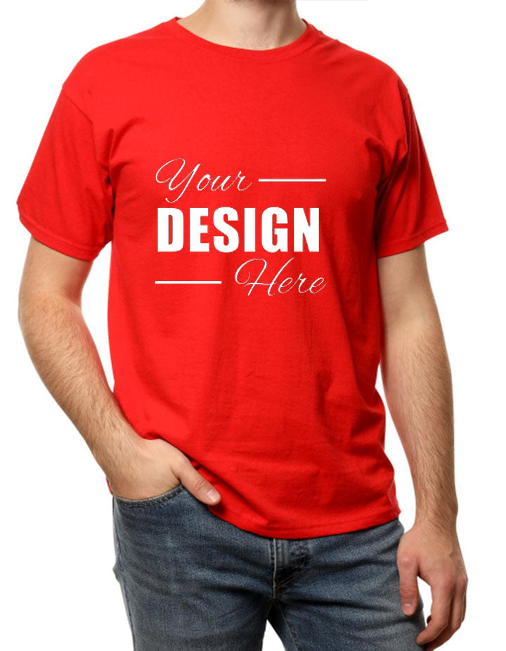 White custom T-shirt with colorful graphic design